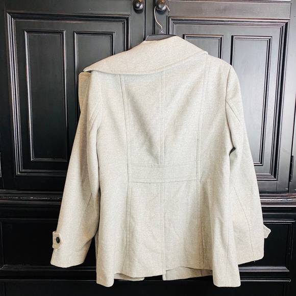 Lands End Gray Structured Pea Coat Jacket 12 - Picture 8 of 8